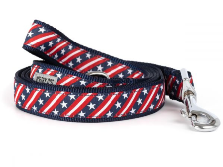 The Worthy Dog Bias Stars and Stripes Dog Lead Hot on Sale