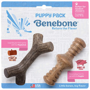 Benebone Puppy Pack Zaggler Chew Toy, 2 pack on Sale