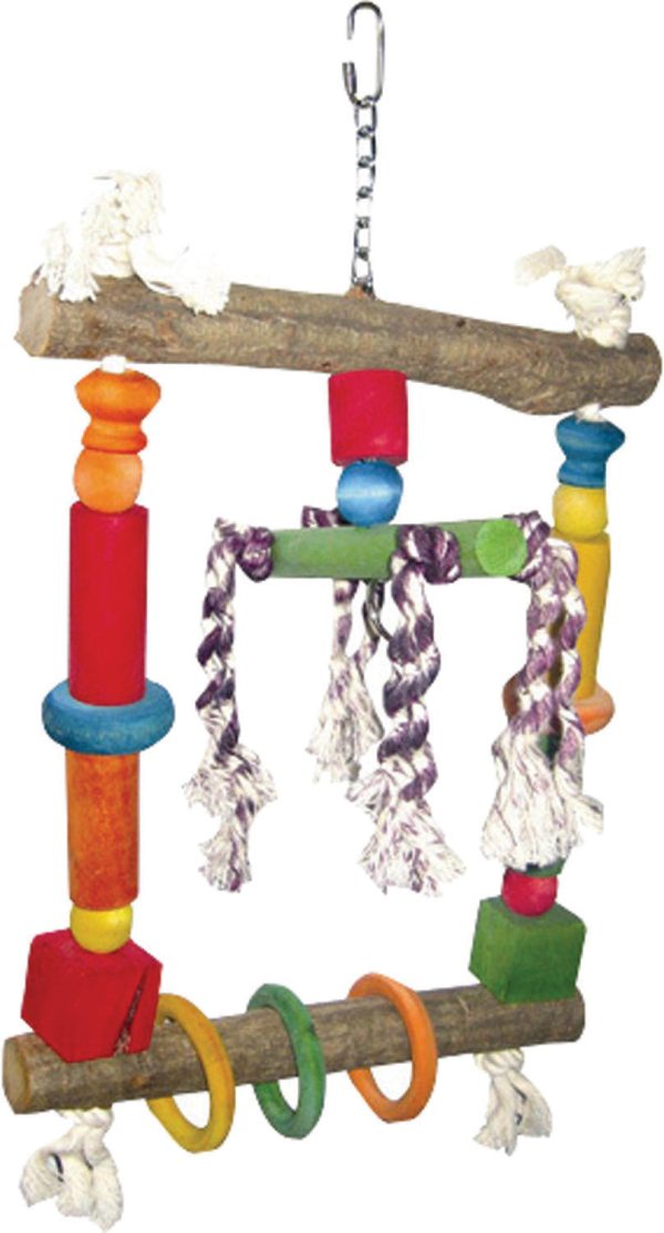 A&e Cage Company - Happy Beaks Wood Swing With Rope Bird Toy Cheap