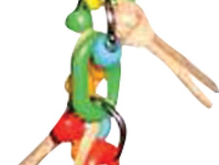 A&e Cage Company - Happy Beaks Plst Chain W  Leather & Ball Bird Toy Fashion