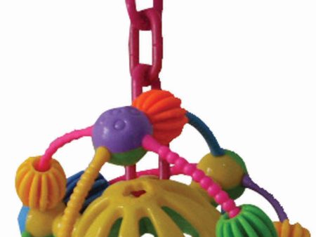 A&e Cage Company - Happy Beaks Space Ball On A Chain Bird Toy Fashion