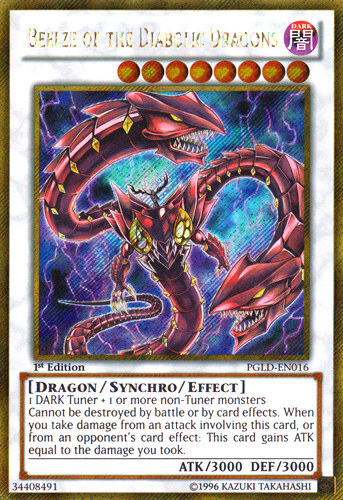 Beelze of the Diabolic Dragons [PGLD-EN016] Gold Secret Rare Fashion