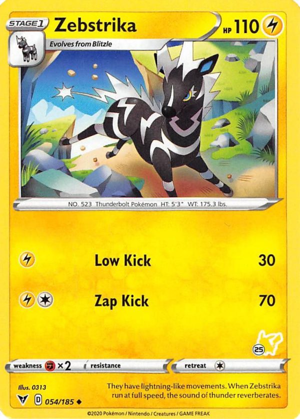 Zebstrika (054 185) (Pikachu Stamp #25) [Battle Academy 2022] Fashion