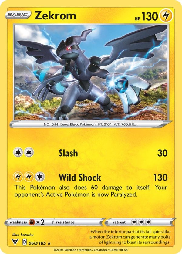 Zekrom (060 185) (Cosmos Holo) [Sword & Shield: Black Star Promos] Sale