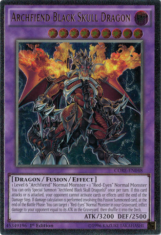 Archfiend Black Skull Dragon [CORE-EN048] Ultimate Rare Fashion