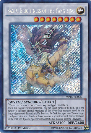 Baxia, Brightness of the Yang Zing [MP15-EN096] Secret Rare Hot on Sale