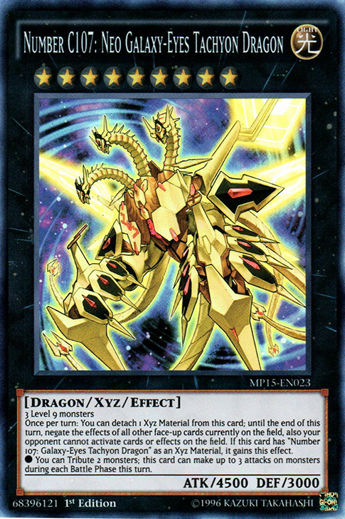 Number C107: Neo Galaxy-Eyes Tachyon Dragon [MP15-EN023] Super Rare For Cheap